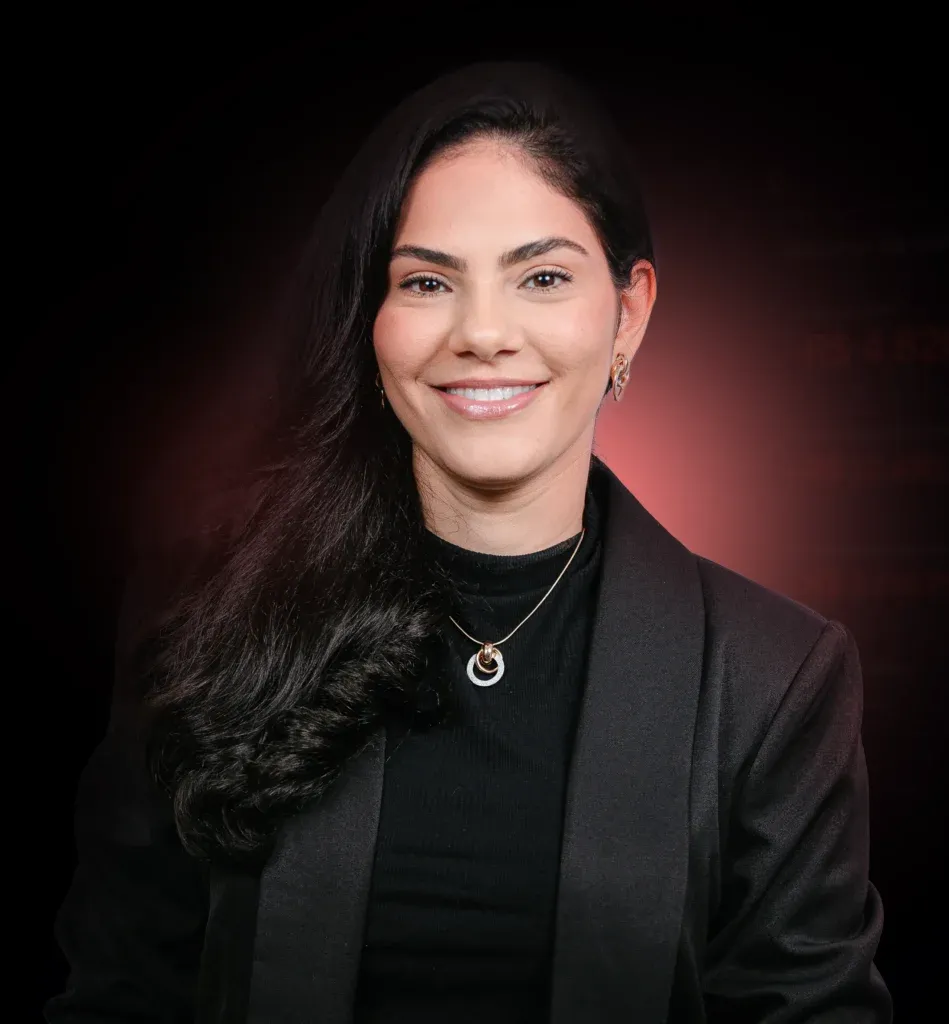 Retrato de Bianka Goulart, ex-gerente bancária e mentora financeira.